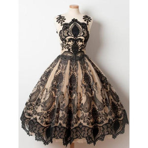 Homecoming Dresses A Line With Applique Tulle Scoop