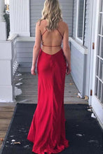 Load image into Gallery viewer, Sexy Ed Open Back Long Simple Cheap V-Neck Prom Dresses Party Dresses