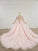 Elegant Ball Gown Pink Long Sleeves Appliques Prom Dresses, Quinceanera SRS20481