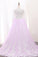 2024 A Line Long Sleeves Tulle Scoop Flower Girl Dresses With Applique And Sash