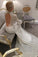 High Neckline Open Back Sheath Long Simple Wedding Dresses With Sleeves