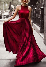 Load image into Gallery viewer, Burgundy Prom Dresses Pleated Evening Dresses Long Prom Dresses Prom Dresses RS713