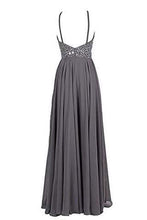 Load image into Gallery viewer, Sparkling Straps Formal Gowns Beading Evening Dresses Backless Prom Dresses RS770