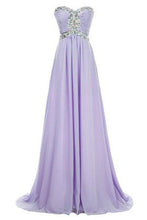 Load image into Gallery viewer, Long Chiffon Prom Dress 2019 Evening Gown Crystal Beaded RS224