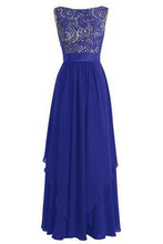 Load image into Gallery viewer, Long Chiffon Bridesmaid Dress V-back Evening Gown Prom Party Dress RS222