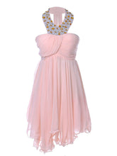 Load image into Gallery viewer, Sweetheart Pretty Short Halter Jewel Bead Prom Dresses Uneven Hem Party Dresses RS762