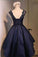 Navy blue Satin Classy Sexy Party Dress Charming Graduation Dress Homecoming Dresses H150