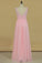 2024 Bridesmaid Dresses V Neck A Line Chiffon With Beads Floor Length
