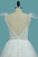 2023 A Line Spaghetti Straps Wedding Dresses Tulle & Lace With Applique Court Train