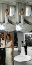 Load image into Gallery viewer, Shinny V-neck Sleeveless Mermaid Lace Beaded Wedding Dresses WD21