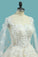 2023 Tulle A Line Scoop Wedding Dresses With Beading Chapel Train Lace Up