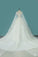 2023 Luxurious Scoop Wedding Dresses A Line Tulle With Appliques And Beading Royal Train