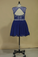 2024 A Line Scoop Beaded Bodice Chiffon Short/Mini Homecoming Dresses