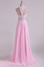 Load image into Gallery viewer, 2024 Halter Prom Dresses A-Line With Applique Chiffon