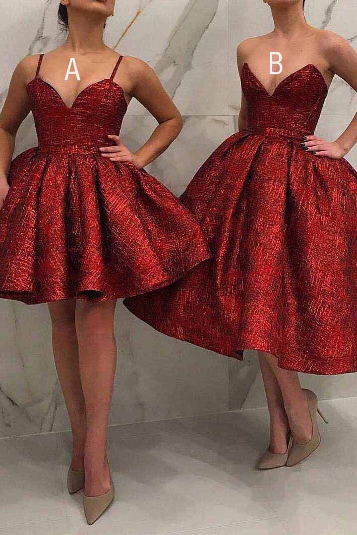 Sparkly Burgundy Short Sequins Homecoming Dresses