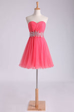 Load image into Gallery viewer, 2024 Homecoming Dress Sweetheart Pleated Bodice A Line Short/Mini Tulle