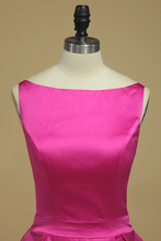 Load image into Gallery viewer, 2024 Sexy Back Straps Homecoming Dresses A Line Satin Fuchsia