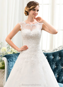 Illusion Tulle Stephanie Sweep Beading Train Ball-Gown/Princess Dress With Wedding Organza Wedding Dresses Sequins