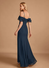 Load image into Gallery viewer, Silhouette Embellishment Beading Length Fabric Off-the-Shoulder Ruffle Floor-Length Sheath/Column Neckline Janae Off The Shoulder Bridesmaid Dresses