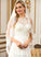 A-Line Danika High Wedding Dresses Wedding Floor-Length Dress Neck Chiffon