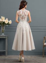Load image into Gallery viewer, Tea-Length Sweetheart Wedding Dresses With Lace Sequins Ball-Gown/Princess Lauretta Dress Tulle Wedding