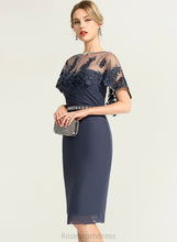 Load image into Gallery viewer, Cocktail Ruffle Camille With Chiffon Sweetheart Knee-Length Dress Sheath/Column Cocktail Dresses Beading