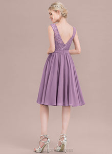 Neckline Lace Silhouette A-Line Length Knee-Length SquareNeckline Fabric Straps Leila Sleeveless Floor Length Bridesmaid Dresses