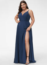 Load image into Gallery viewer, A-Line V-neck Floor-Length Prom Dresses Lauryn Chiffon