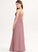 Junior Bridesmaid Dresses Saniya Chiffon With Floor-Length V-neck Ruffle A-Line