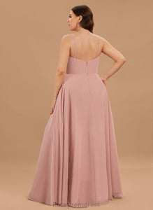 A-Line V-neck Chiffon Ruffle With Prom Dresses Vera Floor-Length