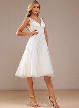 Load image into Gallery viewer, Addyson Tulle A-Line Dress Lace Lace V-neck With Knee-Length Wedding Dresses Wedding