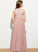Floor-Length Lace With Scoop Sequins Junior Bridesmaid Dresses Neck A-Line Lilia Chiffon