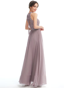 Fabric Embellishment Length A-Line Neckline SplitFront Floor-Length Silhouette Halter Zaria Scoop Natural Waist Bridesmaid Dresses
