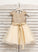 Naima Junior Bridesmaid Dresses With Sash Tulle Knee-Length A-Line Neck Scoop
