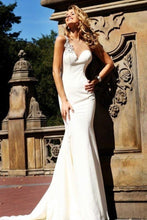 Load image into Gallery viewer, 2024 Prom Dresses Mermaid White Satin With Beading