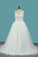 2023 Sweetheart Organza A Line Wedding Dresses With Applique And Beads Sweep Train