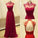 Long Prom Dresses Open Backs Formal Dresses A-line Wine Red Prom Dresses RS191