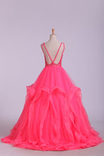 Load image into Gallery viewer, 2023 Beautiful Scoop Ball Gown Tulle Floor Length With Beads