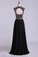 2024 Prom Dresses A-Line High-Neck Floor-Length Chiffon