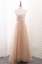 Load image into Gallery viewer, 2024 A Line Tulle &amp; Lace Two-Piece Bridesmaid Dresses