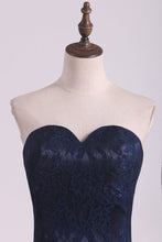 Load image into Gallery viewer, 2024 Evening Dresses Sweetheart Dark Navy Lace Sweep Train Mermaid