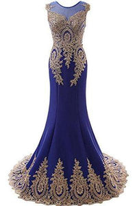 Sleeveless Evening Dress Long Mermaid Prom Gown EXU028