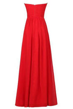 Load image into Gallery viewer, Sweetheart Bridesmaid Chiffon Prom Dress Long Evening Gown Blush RS235