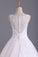 2024 Hot Bateau Wedding Dresses A Line Tulle With Applique