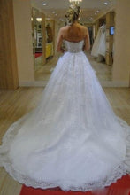 Load image into Gallery viewer, Sweetheart Zipper Back Long Ivory Wedding Dresses Dresses For Wedding