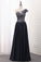 2023 Satin A Line Scoop Cap Sleeve Prom Dresses With Applique Floor Length