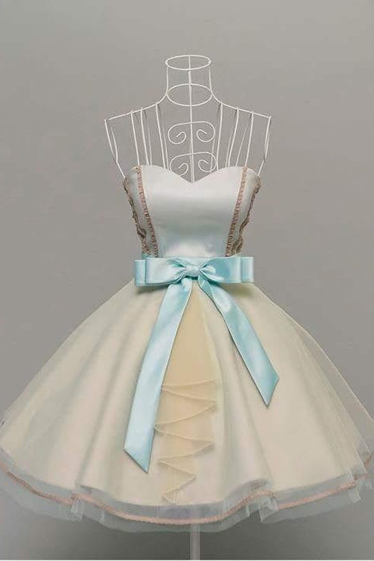 2024 Homecoming Dresses A Line Sweetheart Tulle With Bow Knot