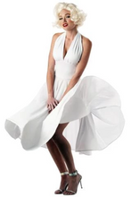 Load image into Gallery viewer, A Line Sexy White Halter Sleeveless Knee Length Homecoming Dress