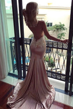 Load image into Gallery viewer, 2024 Spaghetti Straps Evening Dresses Mermaid With Applique Open Back