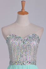 Load image into Gallery viewer, 2024 Homecoming Dresses Beaded Bodice Sweetheart A Line Short/Mini